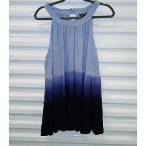 Women's UNIQUE SPECTRUM Blue Navy Ombre Tank Top 2X
